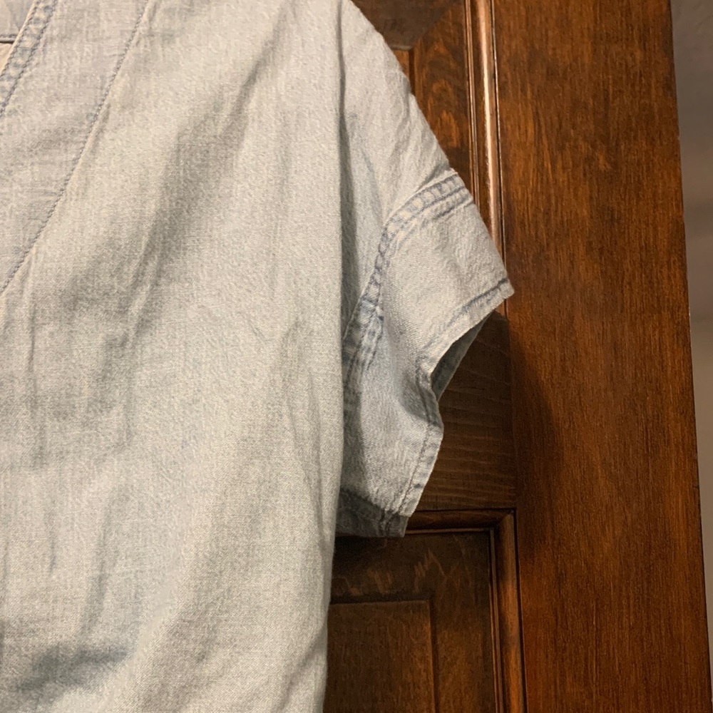 Madewell Light Blue Denim Button-Up Top - Picture 5 of 9